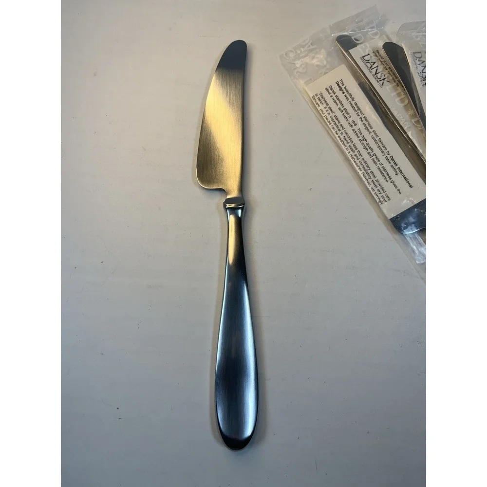 Dansk Classique Stainless Steel Butter Spreader Flat Handle Torun Japan 4 Ct New